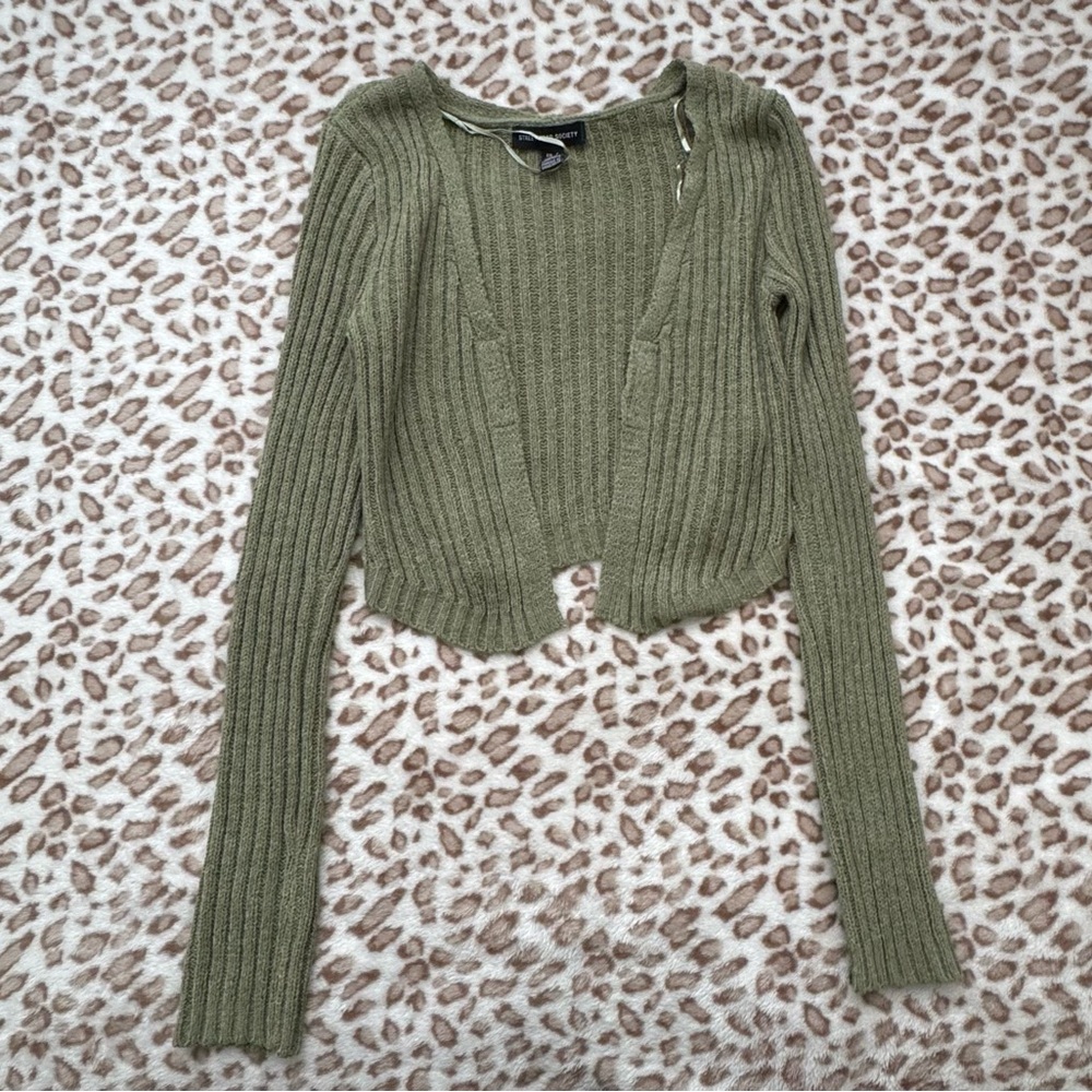 Streetwear Society Sage Green Knit Sweater
